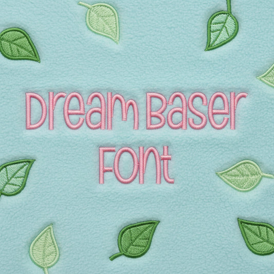 The text 'Dream Baser Font' is shown in a stylized pink font on a plain white background.