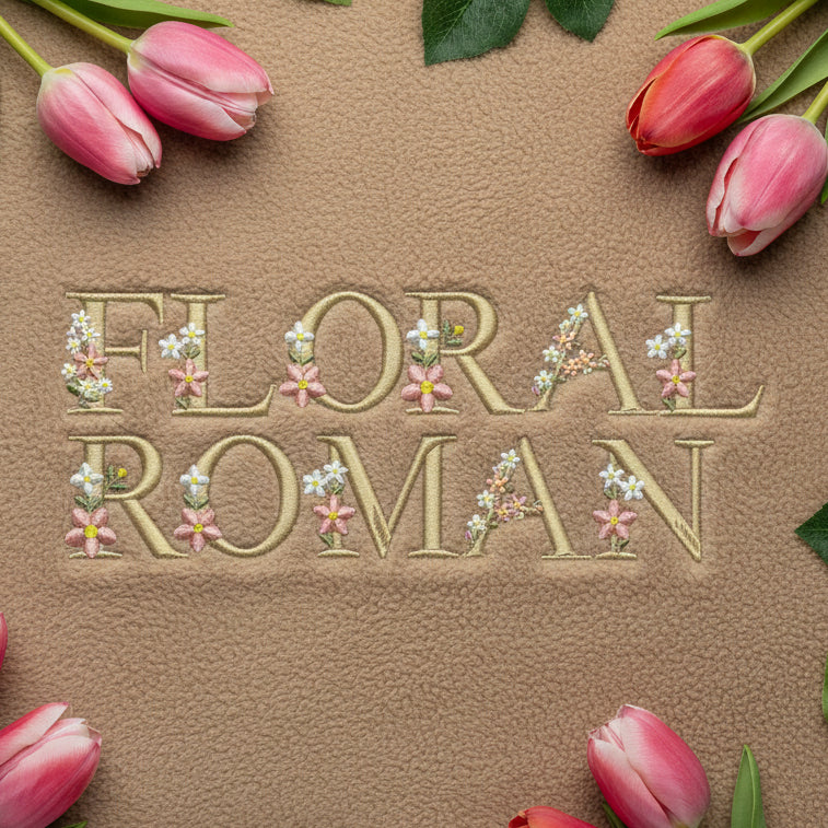 Floral roman font BX