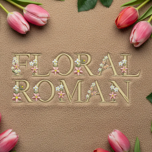 Floral roman font BX
