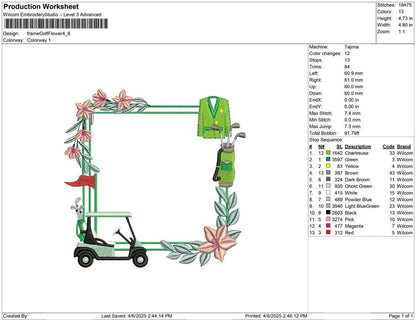 Frame Golf Flower