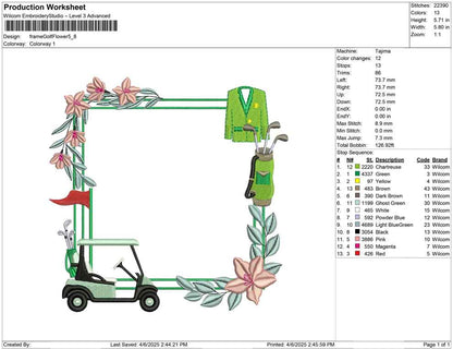 Frame Golf Flower