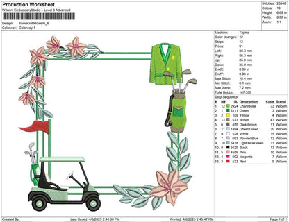 Frame Golf Flower