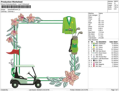Frame Golf Flower
