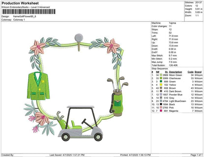 frame Golf Flower B