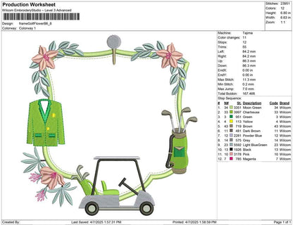 frame Golf Flower B