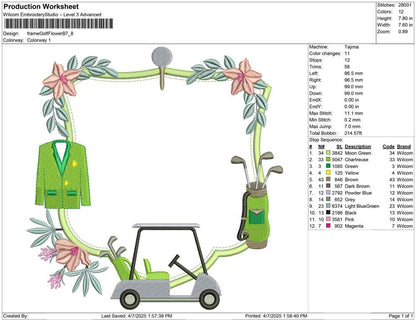 frame Golf Flower B