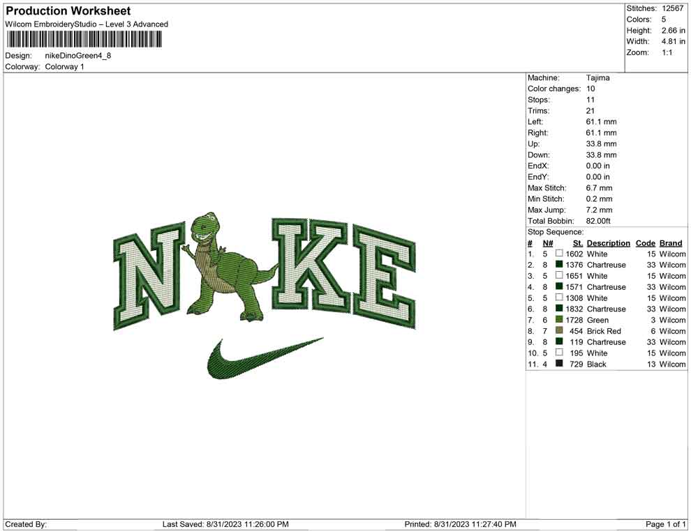 Nike Dino Green