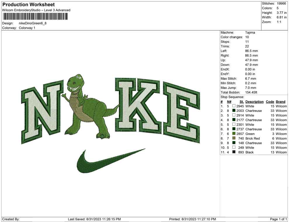 Nike Dino Green