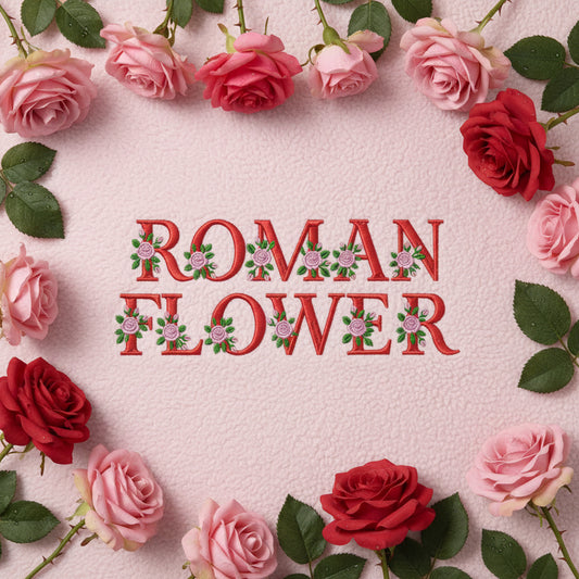 Roman flower font BX