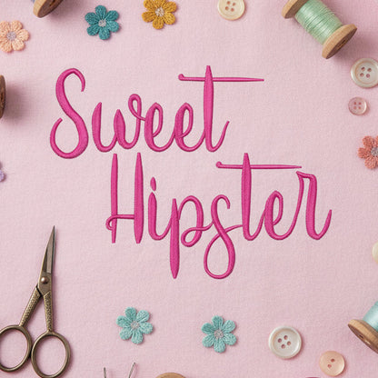 Sweet Hipster Embroidery Font BX