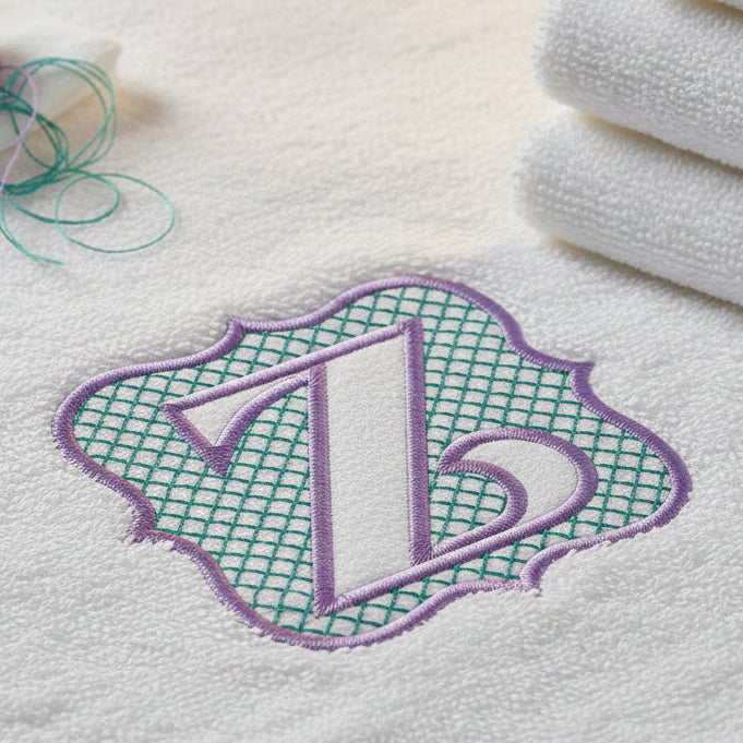 Retro Towel Monogram for Towel