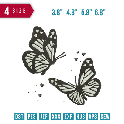 2 butterflies