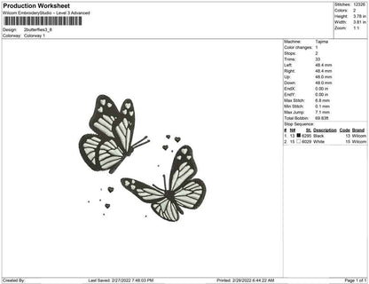 2 butterflies