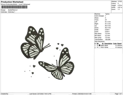 2 butterflies