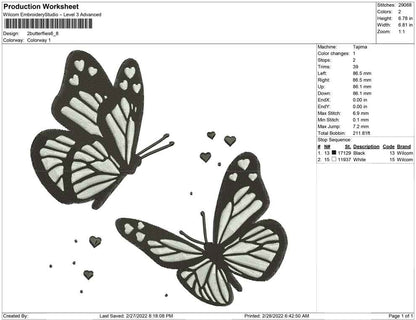 2 butterflies