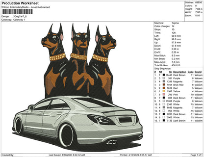 3 Dogs and Car