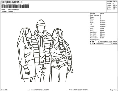 3 Person LineArt
