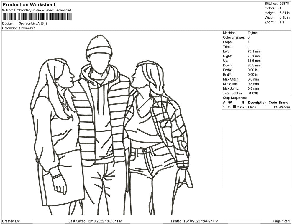 3 Person LineArt
