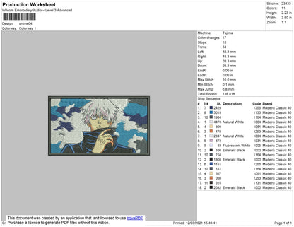 Anime 03 Rectangle Embroidery 4 size