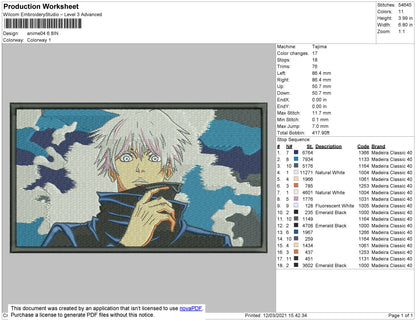 Anime 03 Rectangle Embroidery 4 size