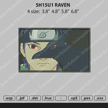 Shisui Akatsuki Embroidery File 4 size