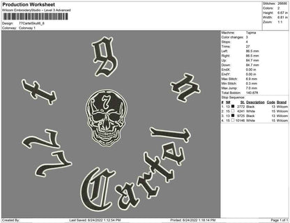 77 Cartel Skull