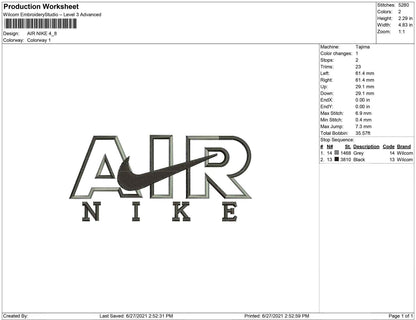 Air nike swoosh overlap