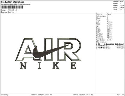Air nike swoosh overlap