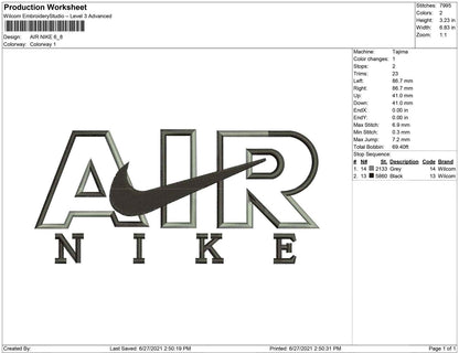 Air nike swoosh overlap