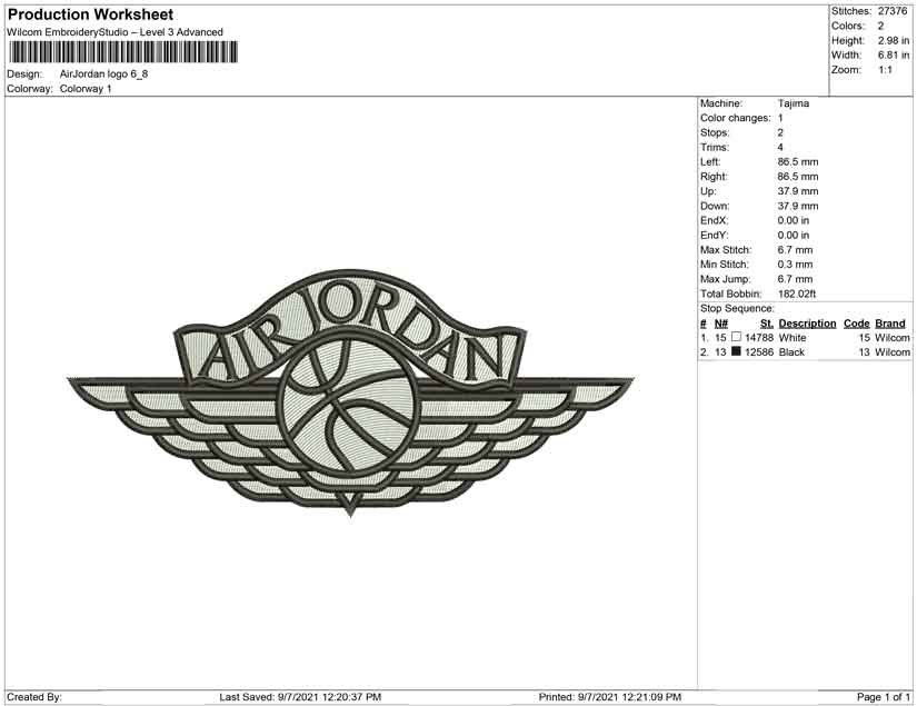 Air Jordan Logo Embrobuy