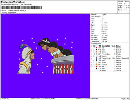 Aladdin Jasmine night