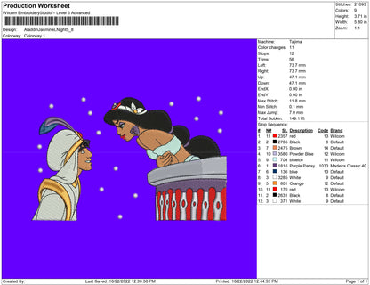 Aladdin Jasmine night
