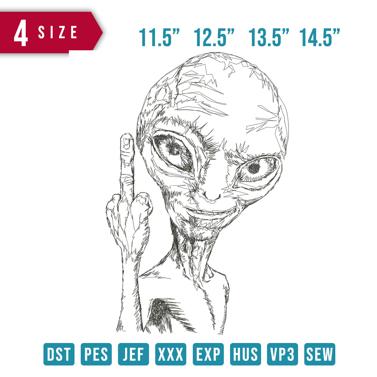 Alien Scribble 더 큰 크기