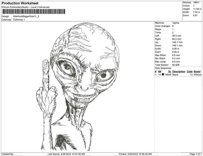 Alien Scribble bigger size