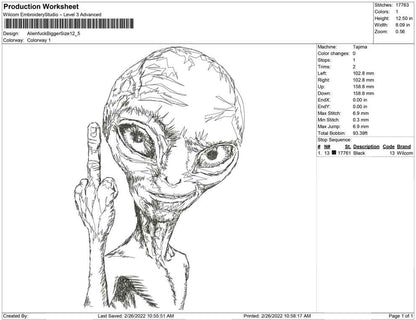 Alien Scribble bigger size