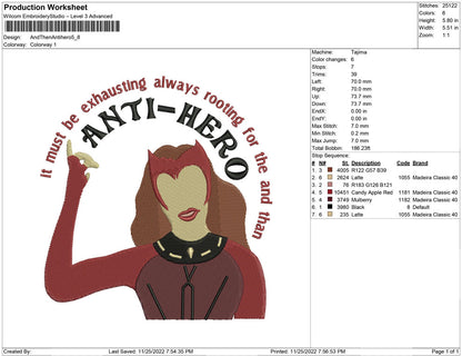 and then Anti hero