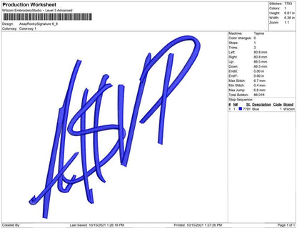 Asap Rocky Signature