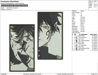 Asta and Yuno Greyscale