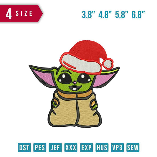 Baby Yoda mit Hut Weihnachten