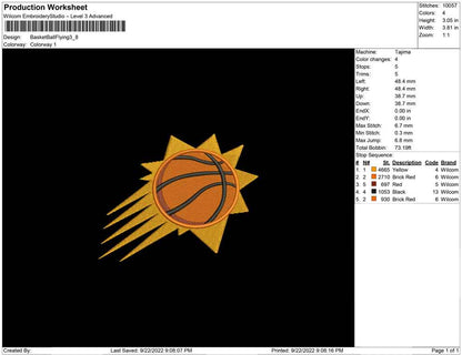 Basketball fliegen