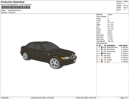 Black Sedan Car