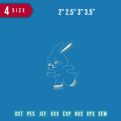 Bunny Running outline