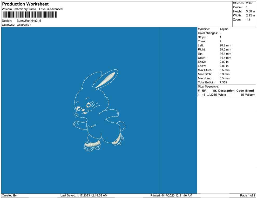 Bunny Running outline