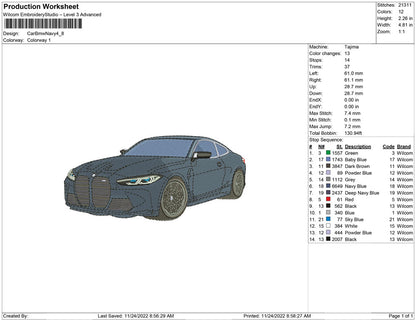 Car Bmw Navy