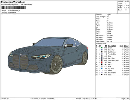 Car Bmw Navy