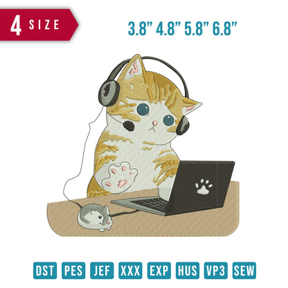 Cat Listening Music