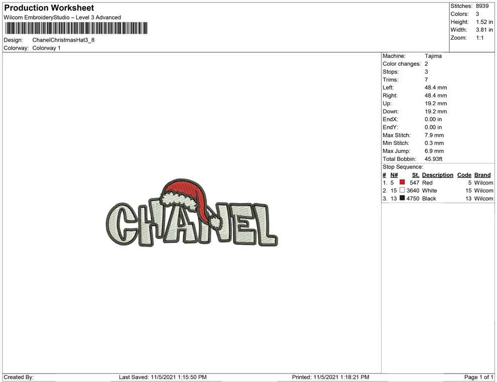 Chanel Christmas Hat