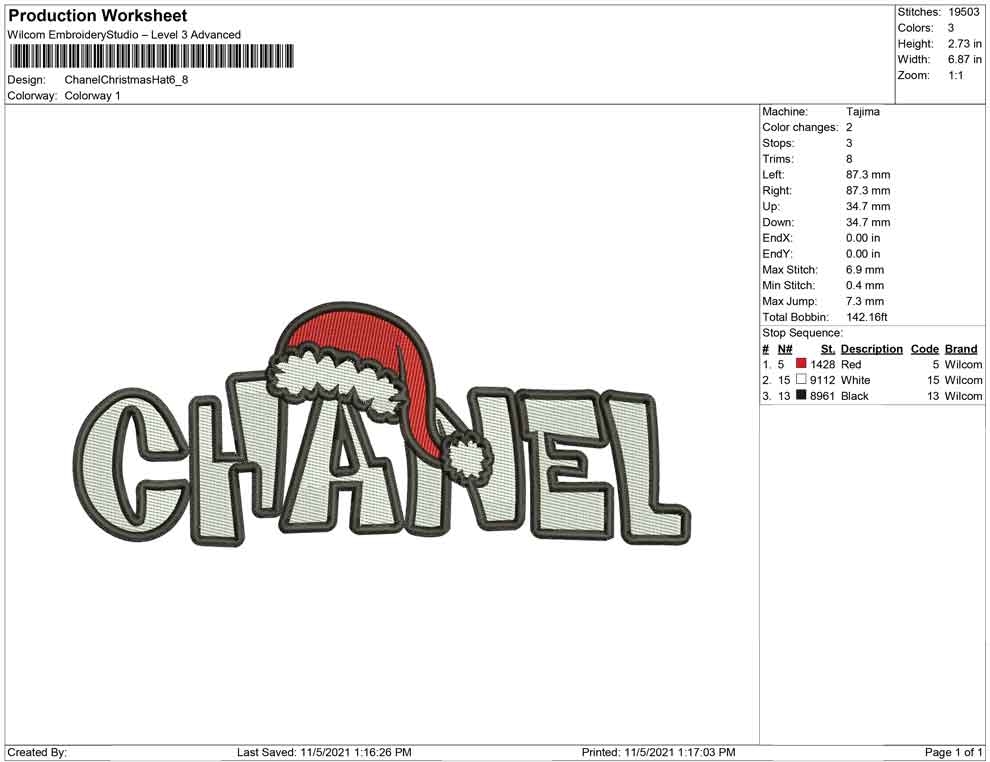 Chanel Christmas Hat