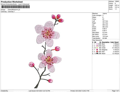 Cherry blossom emb