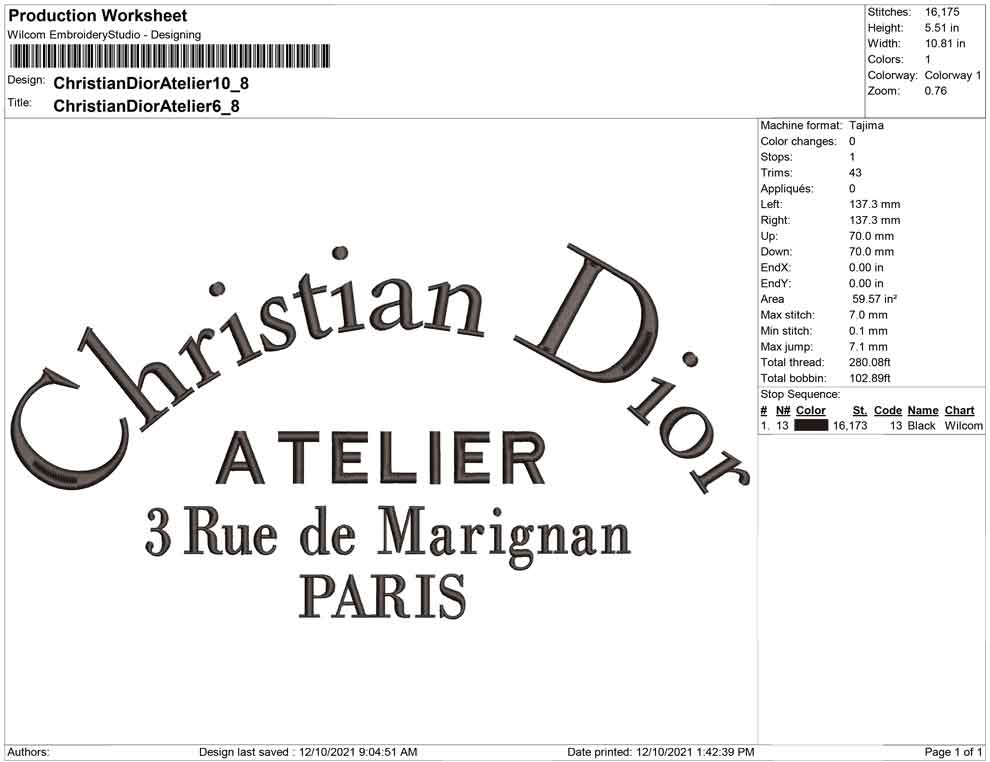 Christian Dior Atelier